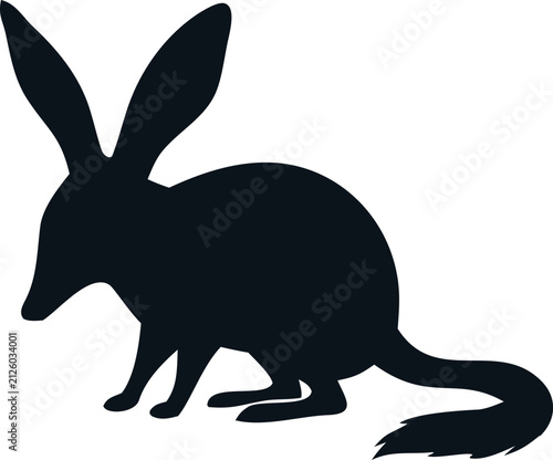 Australian Marsupials Bilby  silhouette vector icon