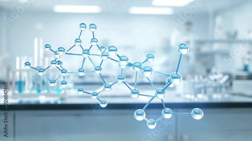 Liquid crystal formation in a sterile laboratory environment with clear scientific background and subtle lighting