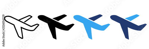 silhouette of Airplane icons set, plane icons symbol, aircraft icons, air jet, aeroplane, airline icons, 