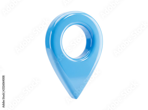 Isolated blue map pin illusttation