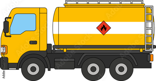 Fuel tanker truck illustration