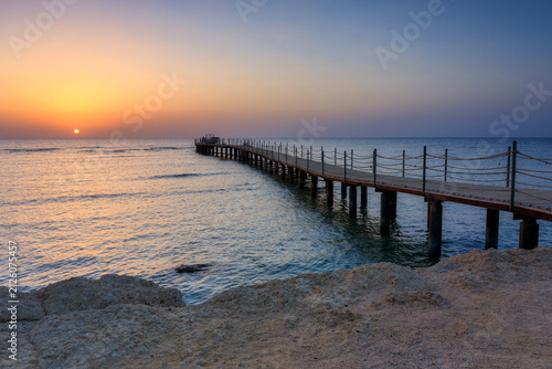 Marsa Alam Red Sea Pier at Sunrise, Egypt
