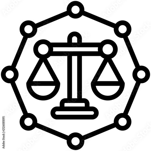 Ethics Outline Icon. Mini Illustration For Modern Concept, Ui, Ux Web And App Development. Related To Artificial Intelligence Industry.