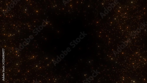 Golden Explosion of Glowing Particles on Black Background | 4K Abstract Glitter Effect