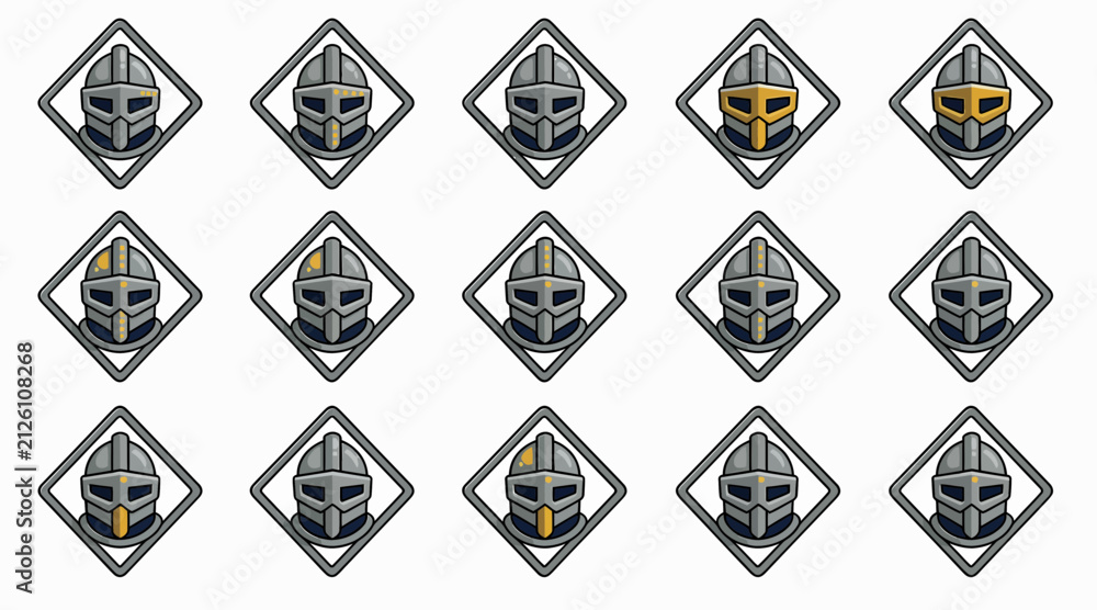 Fototapeta premium lego star wars helmets, set of 12