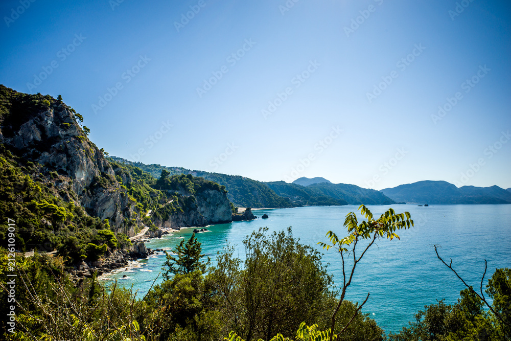 Fototapeta premium West coast of the island of Corfu Greece