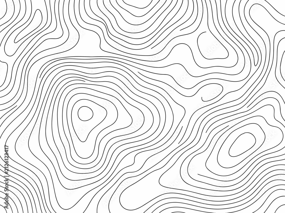 Fototapeta premium Abstract Topographic Contour Line Vector Background Pattern