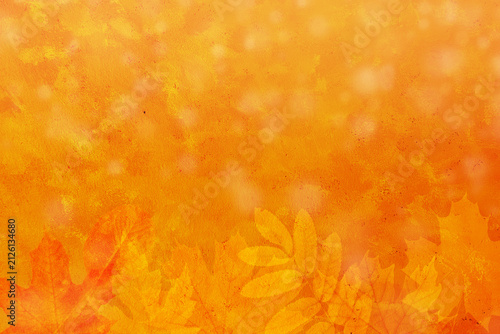 Autumn texture background with leaves for Thanksgiving