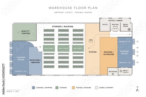 Warehouse floor plan layout architectural.