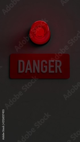 Danger red light notice