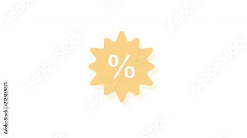 Percent Discount Badge Rotating Animation Loop.