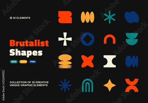 Brutalist Shapes Pack For Design And Branding