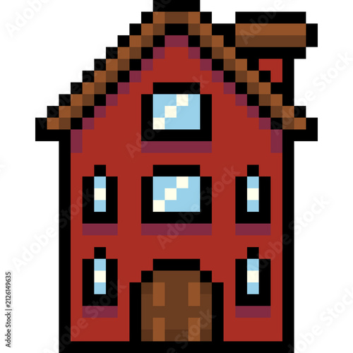 Fotografía pixel art of house building