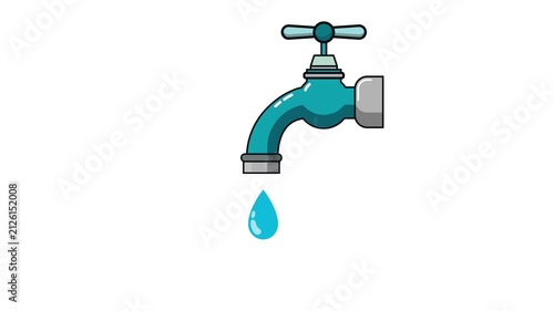 A dripping tap after being turned off. An empty tap.
