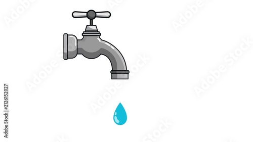 A dripping tap after being turned off. An empty tap.
