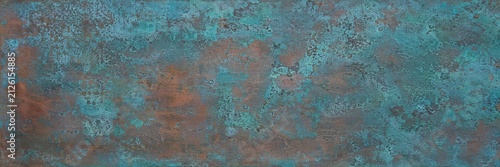 Fotografía Turquoise oxidized copper texture