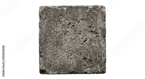 Fotografía Rough concrete block with visible aggregate and textured surface