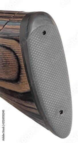 Obraz na plátne Close up of the recoil pad on a shotgun