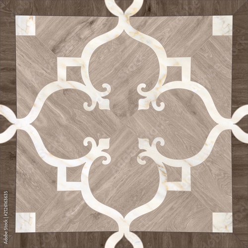 Modern Geometric Seamless Tile Pattern collection with Wood, Marble, and Concrete Textures for Interior Floor and Wall Design. High-resolution seamless geometric tile pattern background 