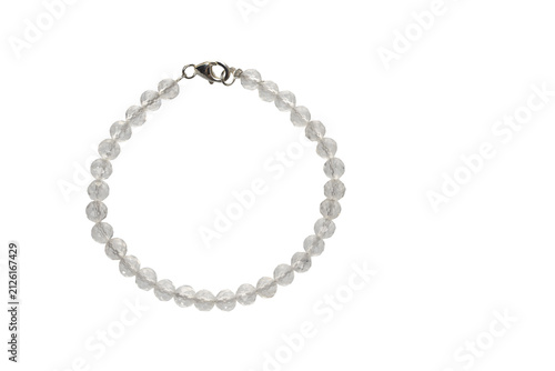 White women's bracelet on a white background.