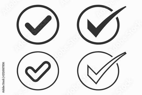Four checkmark icons in green circles with two crossed out