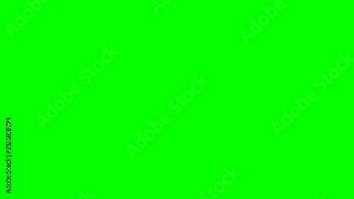Store glass door opening transition animation with zoom in effect to green screen background.