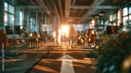 Entrepreneurship business expansion opportunity innovation sustainable profit selective focus startup culture surreal Manipulation modern coworking space.