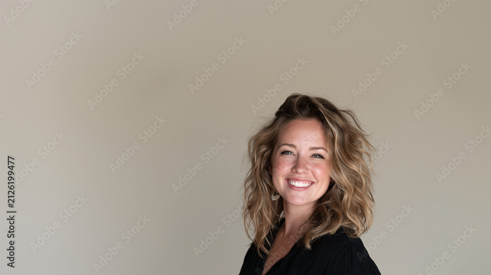 Obraz premium wedding planner in elegant studio portrait, elegant female wedding planner representing luxury event planning services, successful wedding organizer portrait for bridal industry and business branding