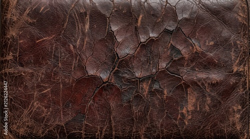 Weathered cracked leather texture with warm brown tones