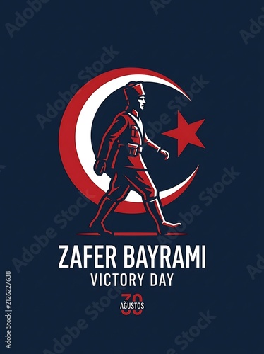Patriotic military silhouette for victory day commemorative poster