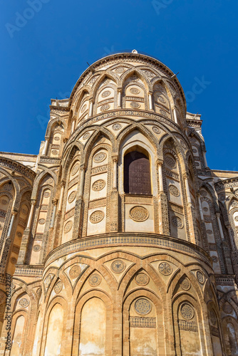 Fotografie Decorated central apse of Monreale Cathedral in Sicily, Italy
