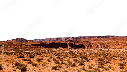 Mountain range views desert landscape before walking to Horseshoe Bend Antelope Canyon Arizona, png.file background