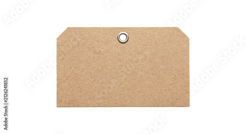 Konstfotografi Blank kraft paper tag with metal grommet for price or label