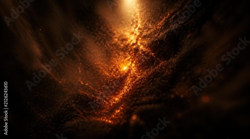 Glowing Warm Lava Like Surface with Fiery Orange Light