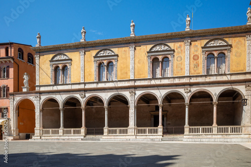 Renaissance Architecture of Loggia del Consiglio at Piazza dei Signori in Verona, Italy