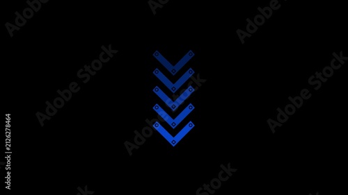 blue down directional Animated arrow for the overlay slide  to down, Swipe down Arrow moving video. blue arrow sign animation, Download icon animation