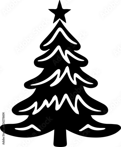 christmas tree isolated on white
