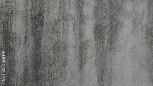 Fotografía Full frame of weathered grey concrete wall texture background with stain and cra