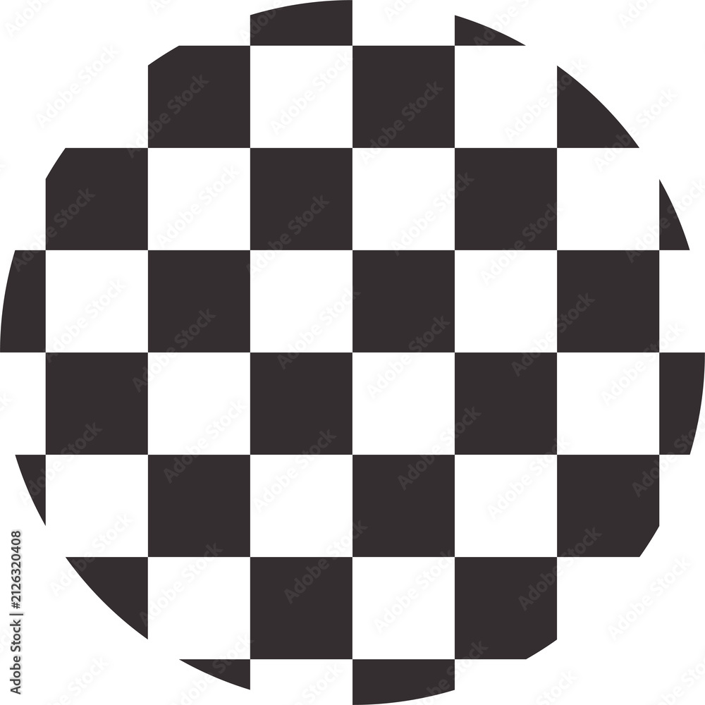 Obraz premium Checkerboard circle