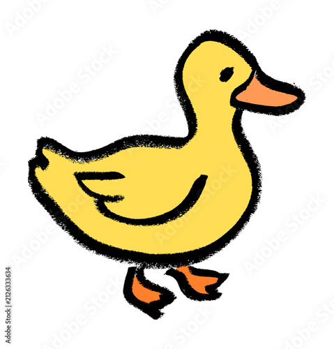Duck Crayon Chalk Drawing PNG Transparent