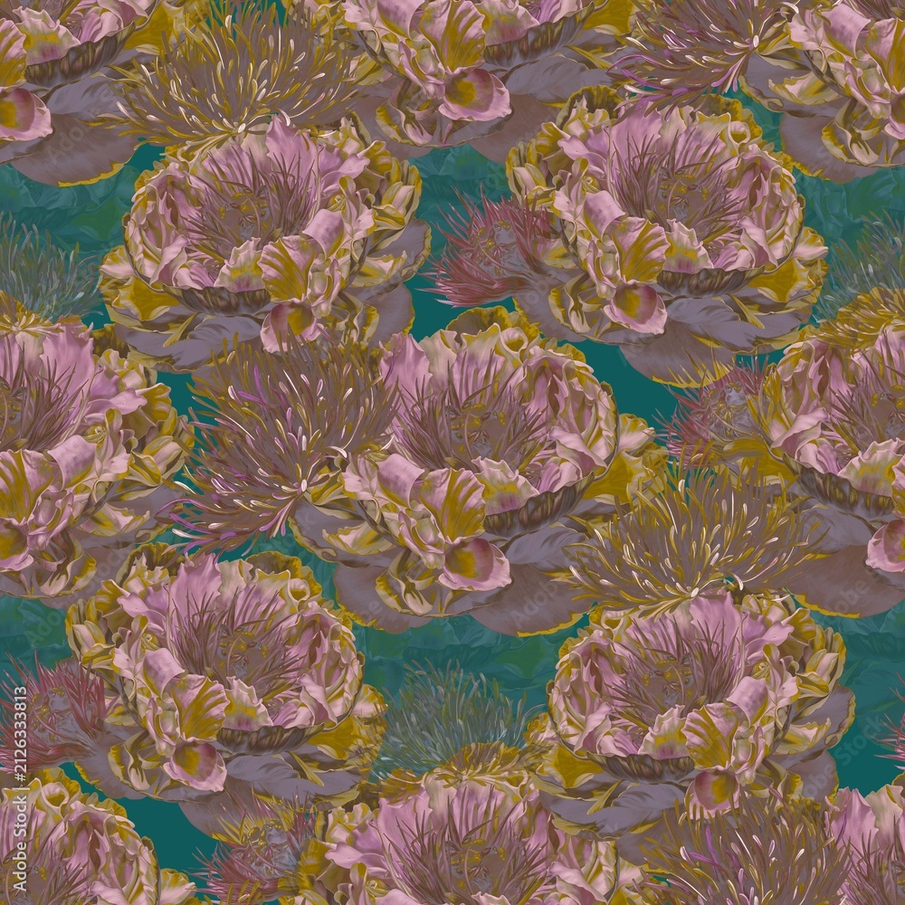 Abstract watercolour peony flower allover design seamless floral pattern design creative new concept design repeating digital printing design 