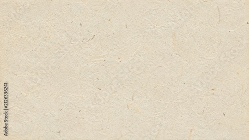 A detailed high resolution close up of natural light beige recycled paper