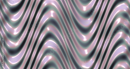 Canvastavla 3D glossy wave surface with soft pastels and specular highlights