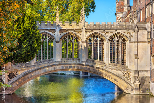 Bridge of Sighs in St John's College. Cambridge, England