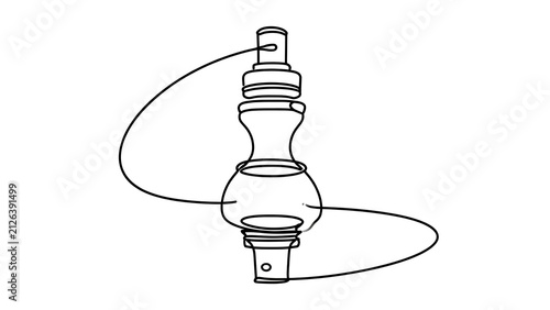 Spark plug isolated on white background.