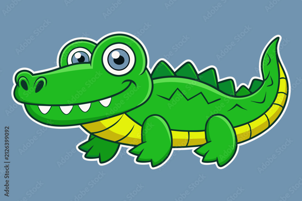 Obraz premium Aggressive Alligator Mascot Logo Vector Fierce Crocodile Esports Sports Team Emblem.
