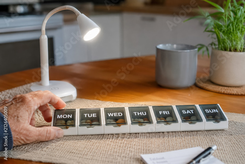 High Contrast Weekly Pill Organizer for Low Vision