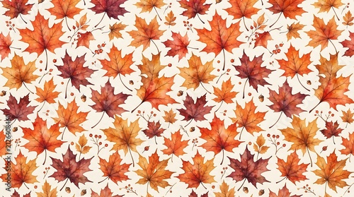 Autumn leaf pattern seamless background seasonal fall foliage vibrant colors