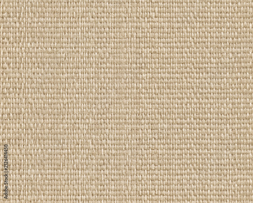 Fotografie Seamless light brown canvas fabric texture with woven textile pattern, natural material background for mockups, branding, packaging and creative design