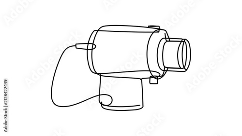 Vintage camera illustration on white background.